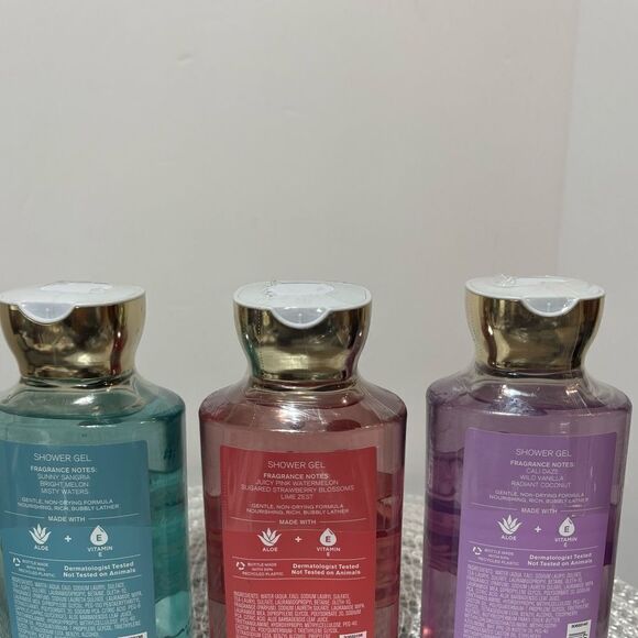 BBW Disco Daydream, Rainbow Waves and Groovy Watermelon Shower Gel set of 3 NWT - Picture 2 of 2